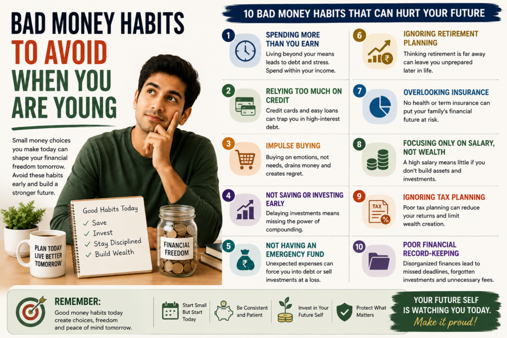 Bad money habits to avoid when you are young