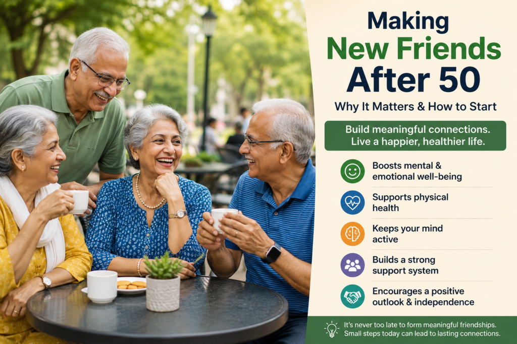Make new friends in later years of your life, here’s a quick guide