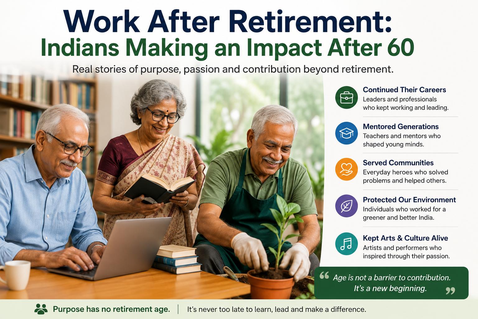 Indian seniors continuing work after retirement