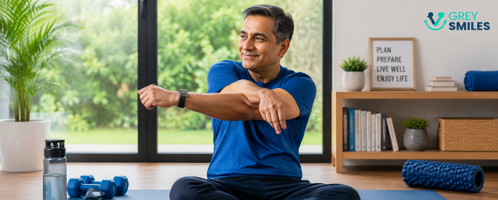 Man exercising as part of health and fitness retirement planning