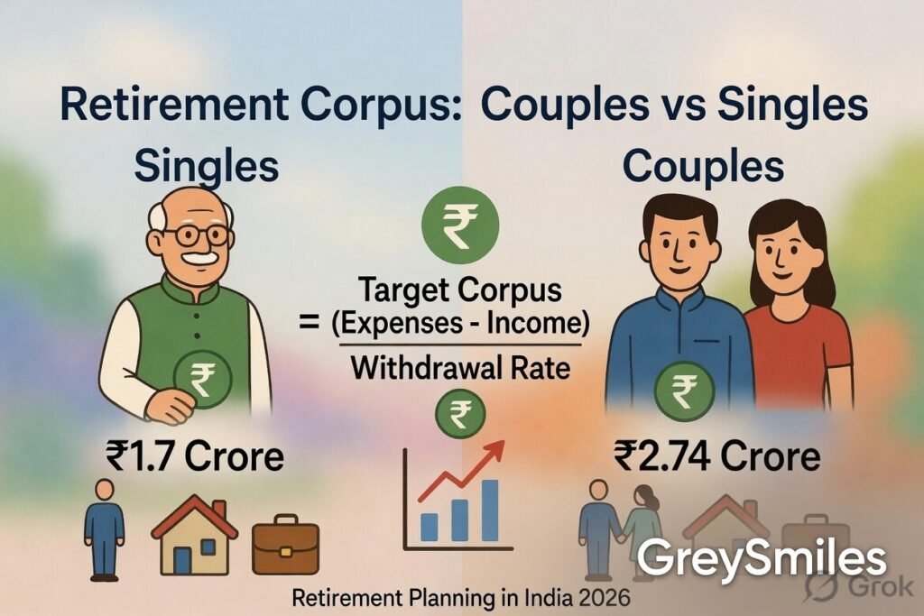 Retirement Planning in India: How to Calculate Your Retirement Corpus for Couples vs Singles 