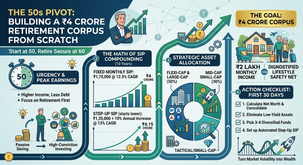 The 50s Pivot: Building a ₹4 Crore Retirement Corpus from Scratch