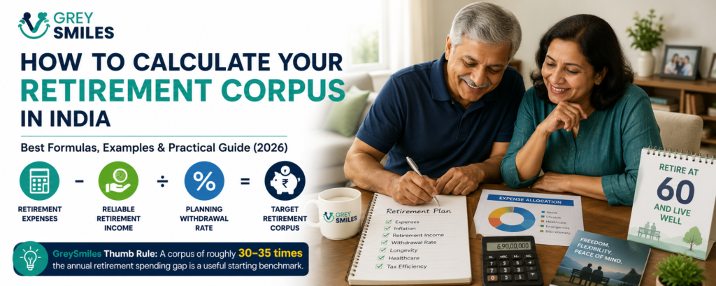 How to Calculate Your Retirement Corpus in India: Best Formulas & Practical Guide (2026)