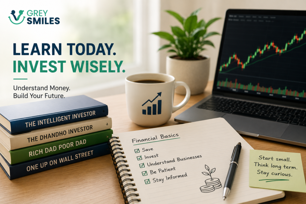 Young person learning financial literacy and investing basics
