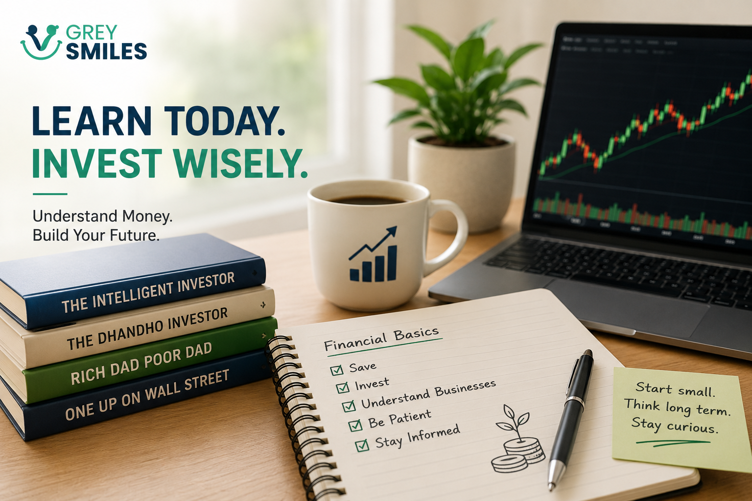 Young person learning financial literacy and investing basics