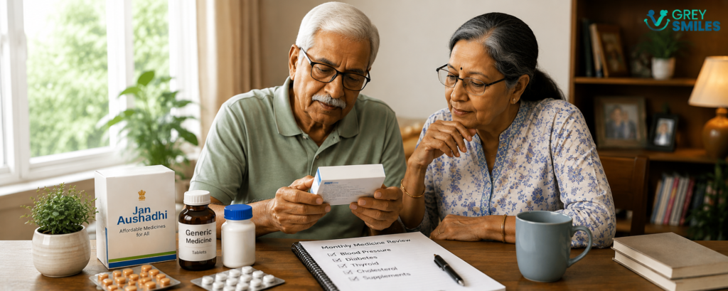 How to Reduce Medicine Costs in Retirement: Generics, Jan Aushadhi & Online Pharmacies