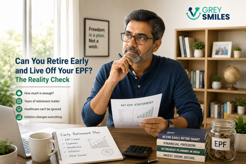 Indian professional planning early retirement with EPF savings
