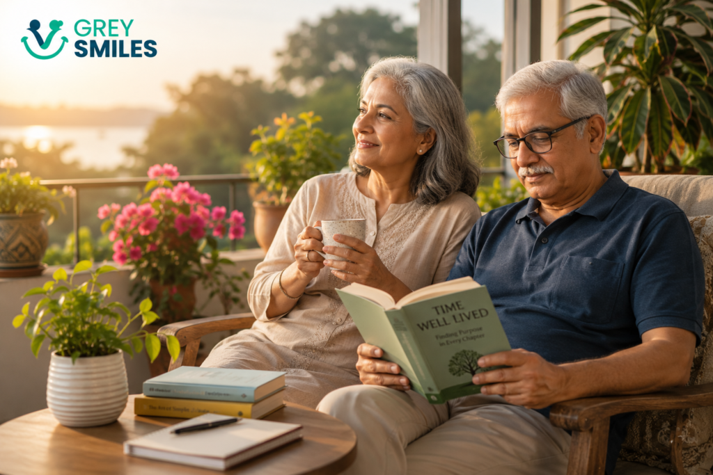 Retired couple reflecting on purpose and life after work