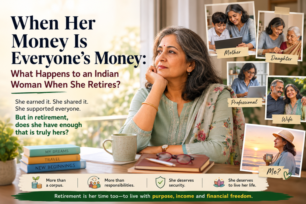 Indian woman planning for financial independence in retirement