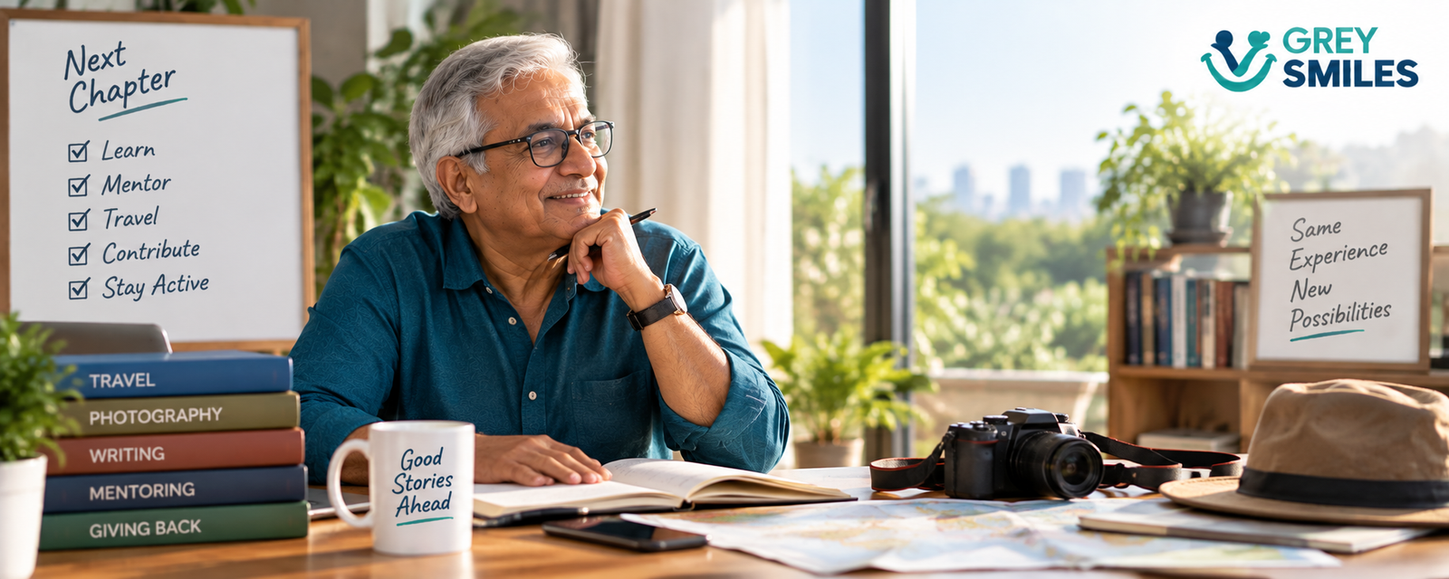Older professional planning his second act after retirement